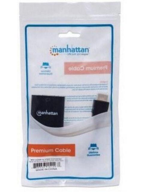 MANHATTAN CONVERTIDOR HDMI MACHO - VGA HEMBRA NEGRO - Imagen 2