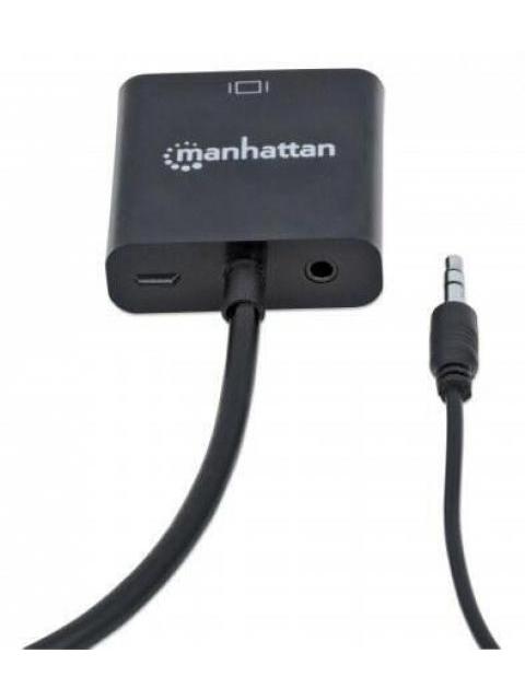 MANHATTAN CONVERTIDOR HDMI MACHO - VGA HEMBRA NEGRO - Imagen 6
