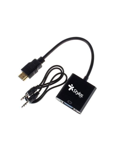 CONVERTIDOR STYLOS HDMI A VGA+AUDIO 3.5MM 15 CM STACHV1B - Imagen 5