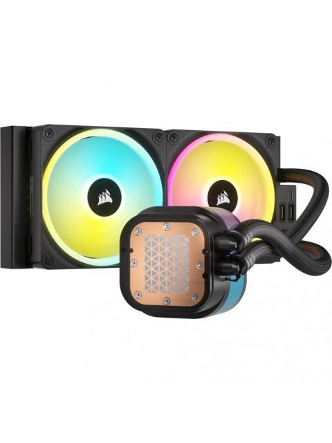 CORSAIR ICUE LINK H100I LCD RGB ENFRIAMIENTO LIQUIDO PARA CPU 2X 120MM HASTA 2400RPM NEGRO - Imagen 3