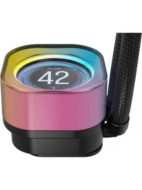 CORSAIR ICUE LINK H100I LCD RGB ENFRIAMIENTO LIQUIDO PARA CPU 2X 120MM HASTA 2400RPM NEGRO - Imagen 4