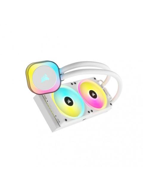 CORSAIR ICUE LINK H100I RGB AIO ENFRIAMIENTO LIQUIDO PARA CPU 2X 120MM HASTA 2400RPM BLANCO - Imagen 5