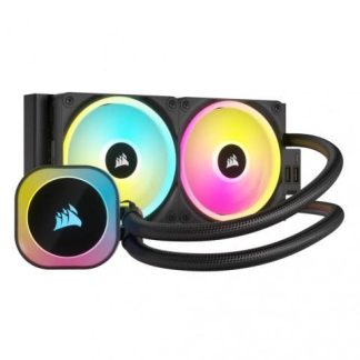 CORSAIR ICUE LINK H100I RGB AIO ENFRIAMIENTO LIQUIDO PARA CPU 2X 120MM HASTA 2400RPM NEGRO