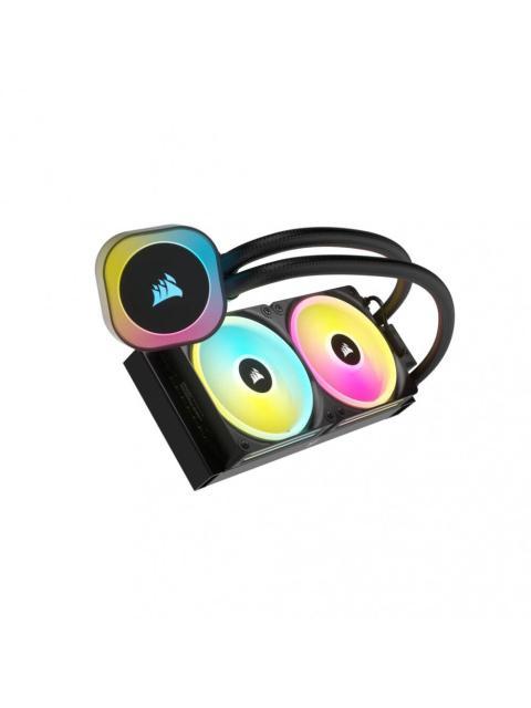CORSAIR ICUE LINK H100I RGB AIO ENFRIAMIENTO LIQUIDO PARA CPU 2X 120MM HASTA 2400RPM NEGRO - Imagen 5