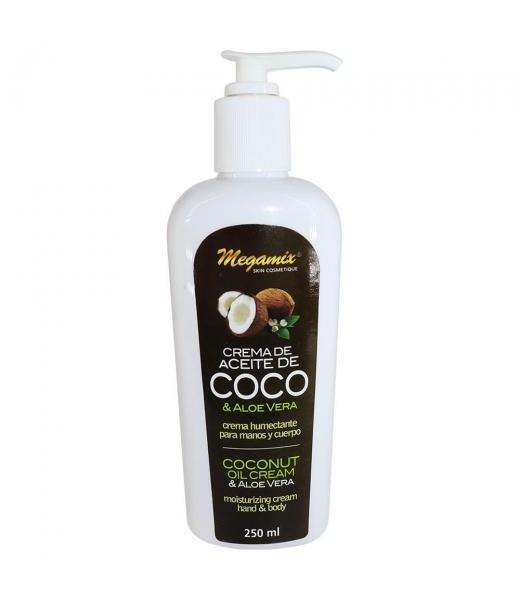 CREMA ACEITE DE COCO Y ALOE VERA 250 ML CREMA HUMECTANTE P MANOS MEGAMIX