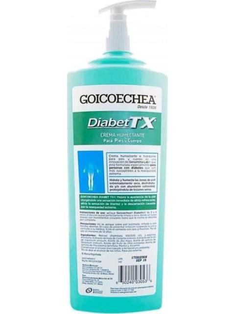 CREMA HUMECTANTE DIABETX 400 ML MULTICOLOR GOICO ECHEA - Imagen 3