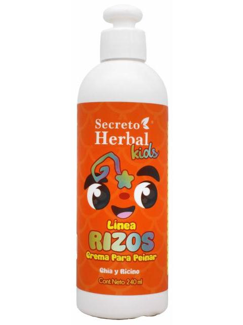 CREMA PARA PEINAR RIZOS KIDS CHIA RICINO 240 ML SECRETO HERBAL