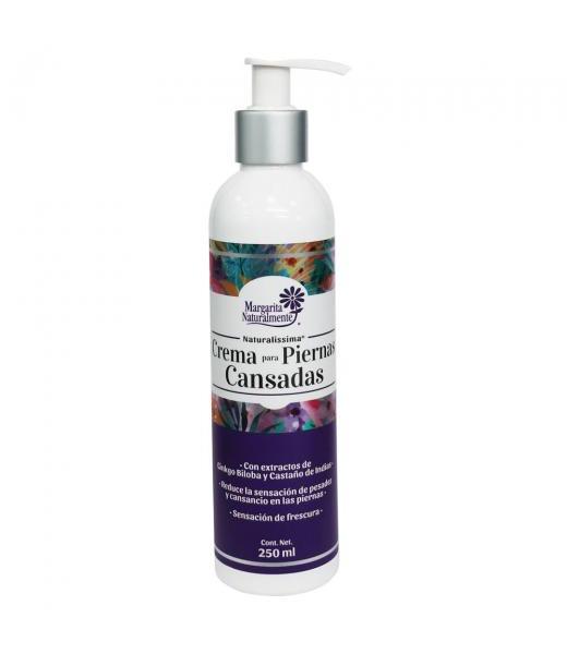 CREMA PIERNAS CANSADAS 250ML EXTRACTOS DE GINKO BILOBA Y CASTAÑo D MARGARITA SANAMENTE