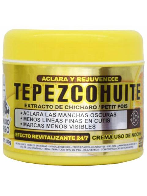 CREMA TEPEZCOHUITE ACLARANTE NOCHE 120 G DEL INDIO PAPAGO