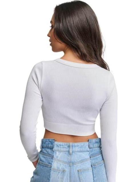 CROP TOP BLANCO HOLLY LAND - Imagen 3