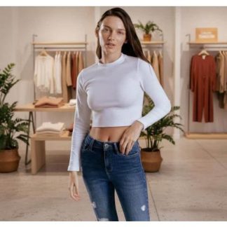 CROP TOP SEAMLESS BLANCO HOLLY LAND