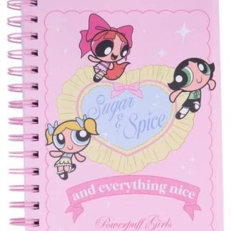 CUADERNO DE NOTAS CON STICKERS Y SEPARADORES ROSA LAS CHICAS SUPER PODEROSAS