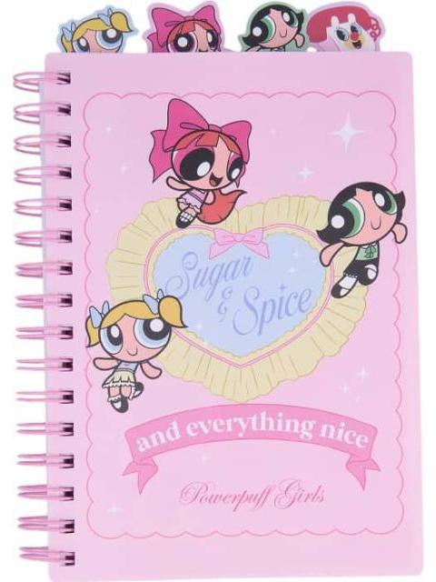 CUADERNO DE NOTAS CON STICKERS Y SEPARADORES ROSA LAS CHICAS SUPER PODEROSAS