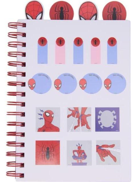 CUADERNO LENTICULAR CON STICKERS Y SEPARADORES ROJO SPIDERMAN - Imagen 2