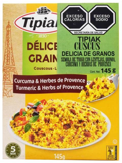 CUSCUS DELICIA DE GRANOS 145 G TIPIAK