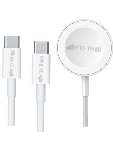 D-BUGG CABLE DE CARGA 2 EN 1 LIGHTNING - CARGADOR INALAMBRICO 1 METRO BLANCO - Imagen 6