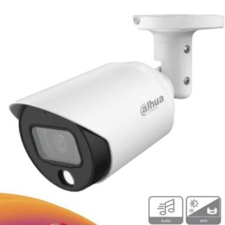 DAHUA HACHFW1239TNALED0360B CAMARA BALA FULL COLOR DE 2 MEGAPIXELES- 1080P- MICROFONO-3.6MM- METALICA- WDR REAL DE 130 DB- LEDS PARA 20 MTS- IP67