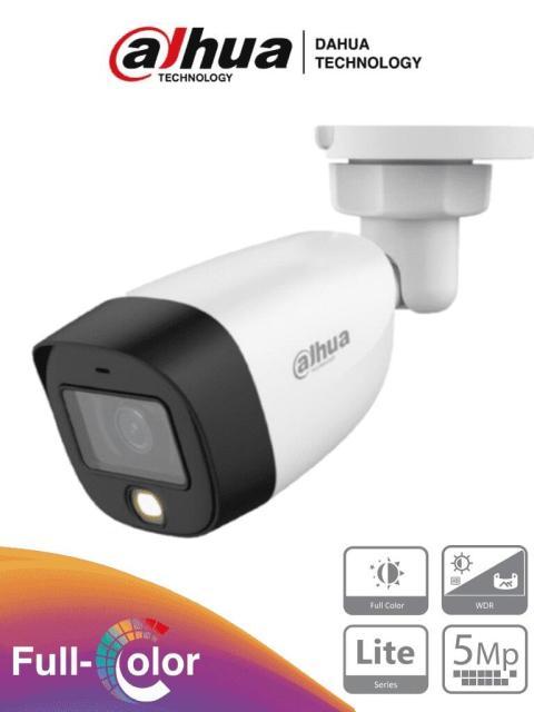 DAHUA HACHFW1509CLED28 CAMARA BULLET FULL COLOR DE 5 MP- LENTE DE 2.8 MM- 112 °- LEDS PARA 20 MTS- WDR DE 120 DB- STARLIGHT- IP67