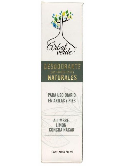 DESODORANTE AXILAS Y PIES 60 ML ARBOL VERDE