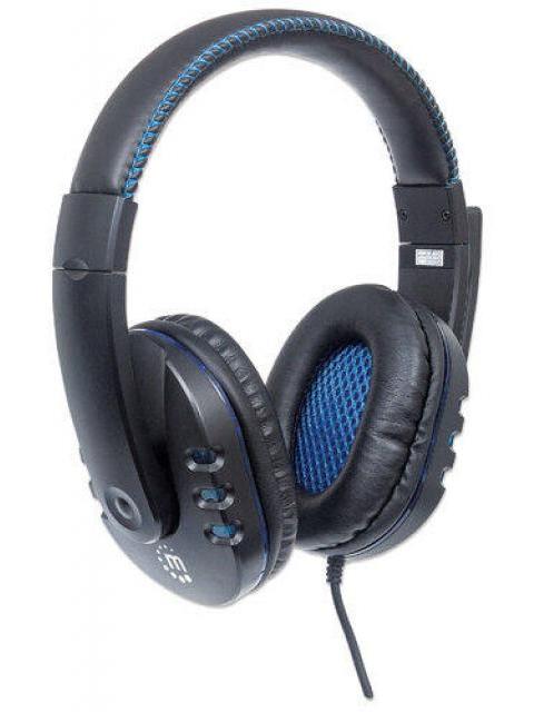 MANHATTAN AUDIFONOS CON MICROFONO 176088 ALAMBRICO 1.8 METROS USB NEGRO-AZUL - Imagen 4
