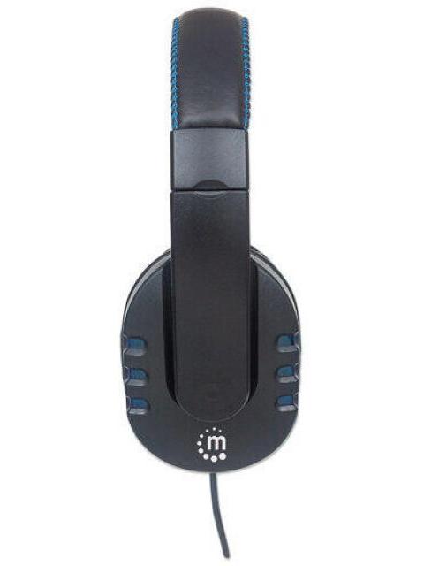 MANHATTAN AUDIFONOS CON MICROFONO 176088 ALAMBRICO 1.8 METROS USB NEGRO-AZUL - Imagen 5