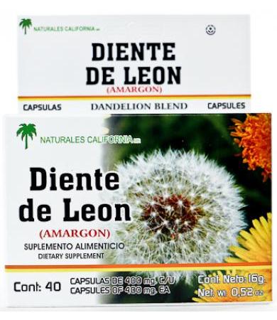 DIENTE DE LEON 40 CAP NATURALES CALIFORNIA