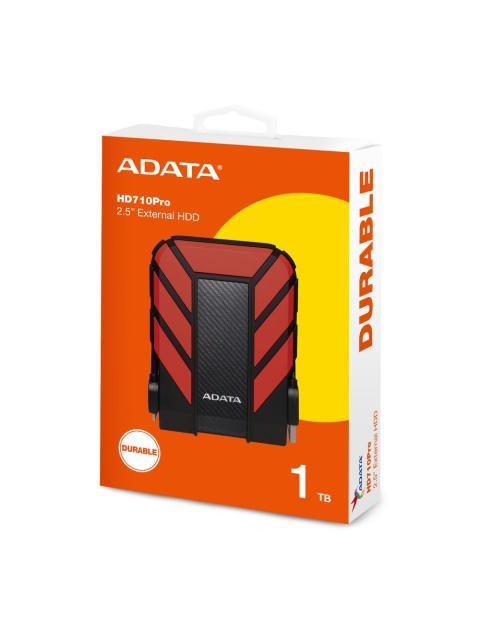 DISCO DURO EXTERNO ADATA HD710 PRO 2.5 1TB USB 3.0 NEGRO-ROJO A PRUEBA DE AGUA Y GOLPES - PARA MAC-PC - Imagen 4