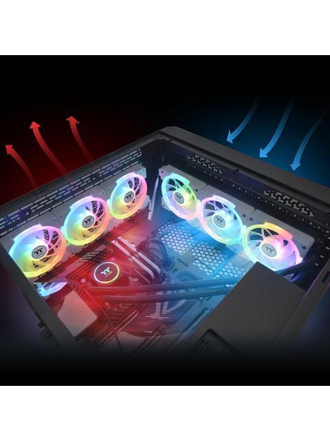 VENTILADOR THERMALTAKE SWAFAN EX12 ARGB SYNC 120MM 500 - 2000RPM BLANCO - 3 PIEZAS - Imagen 6