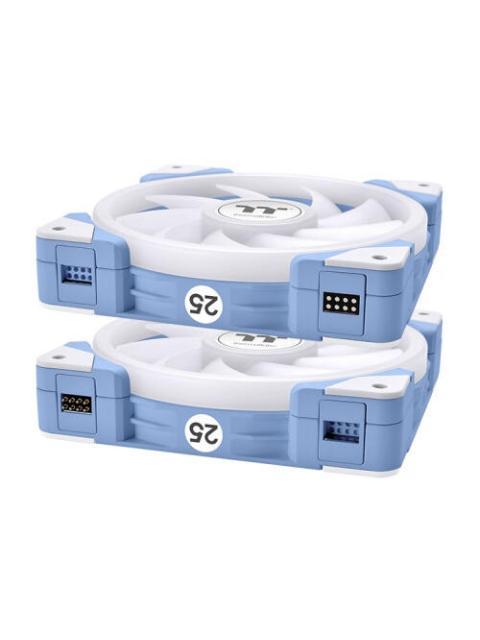 VENTILADOR THERMALTAKE SWAFAN EX12 120 MM 500 - 2000RPM BLANCO-AZUL - 3 VENTILADORES - Imagen 2