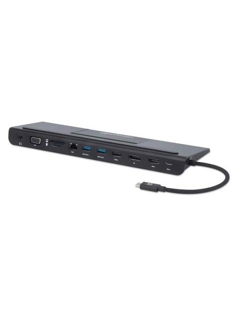 DOCKING STATION MANHATTAN USB-C A 11PTO 3 MONITORES C-MST 100W 153478