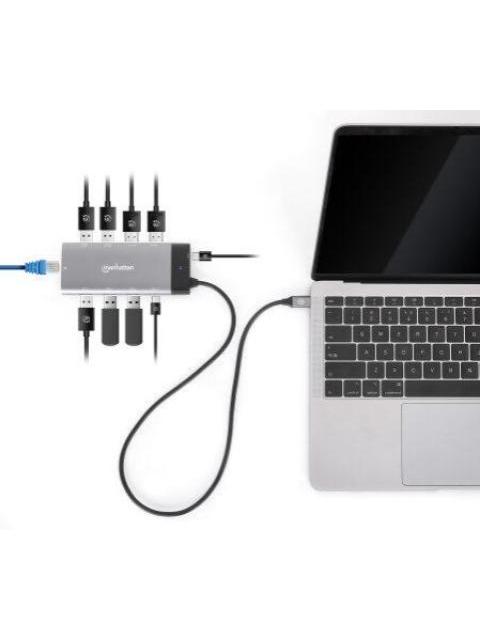 DOCKING USB-C 130714 2XHDMI 5XUSB-A USB-C USB-C PD GRIS - Imagen 4
