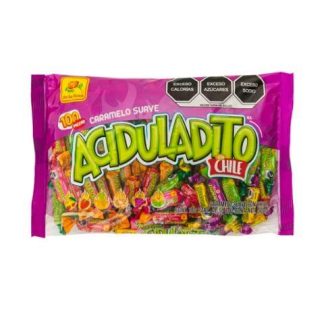 DULCES ACIDITOS CHICLOSOS BOLSA CON 100 PIEZAS