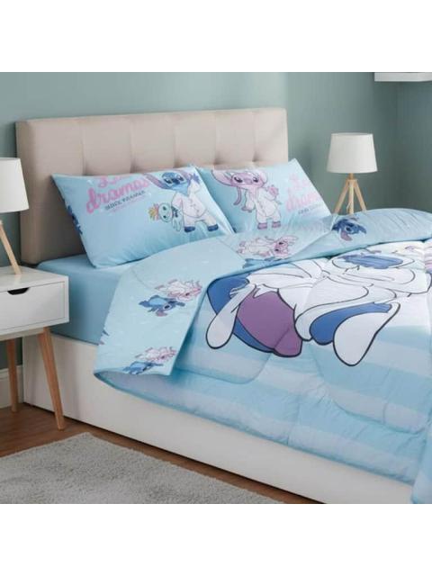 EDREDON LICENCIA QUEEN SIZE REVERSIBLE STITCH- ANGELA 238*243 CM MULTICOLOR STITCH - Imagen 6