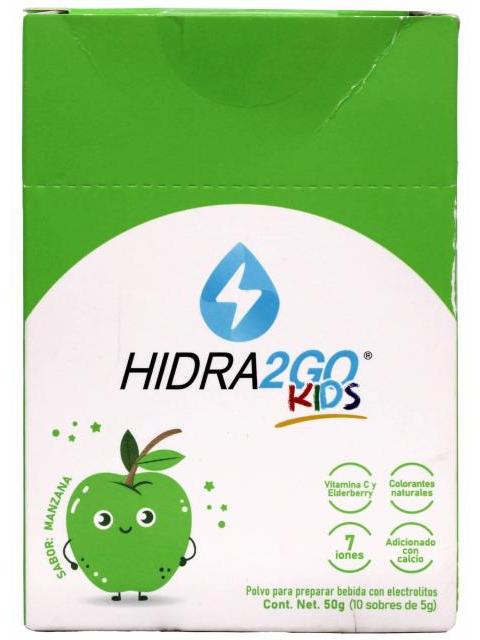 ELECTROLITOS KIDS MANZANA 5 G HIDRA2GO P 10