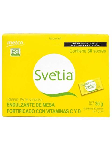 ENDULZANTE SVETIA 30 SOB 1 G C U METCO