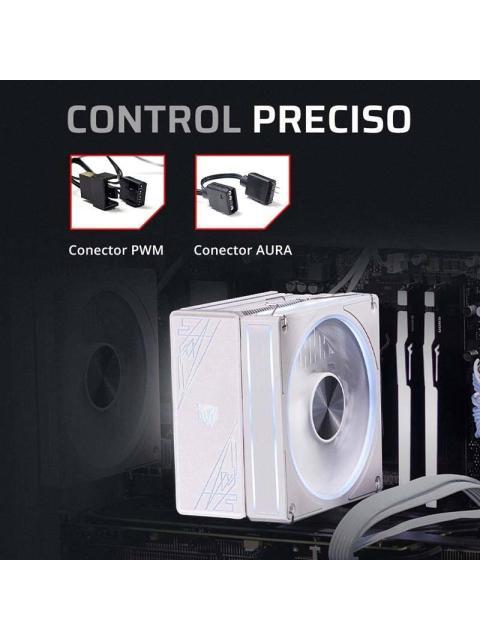 ENFRIAMIENTO DE AIRE BAMLAM RUSH HELIUX PRO HEX70 SISTEMA DE ENFRIAMIENTO DE AIRE DISIPADOR DE AIRE DOBLE ILUMINACION ARGB - Imagen 3