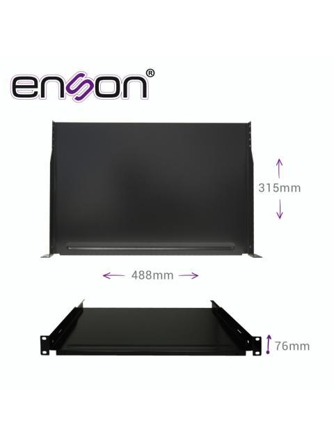 ENSON CHAROLA DE FIJACION LATERAL 1U HASTA 15KG NEGRO - Imagen 4