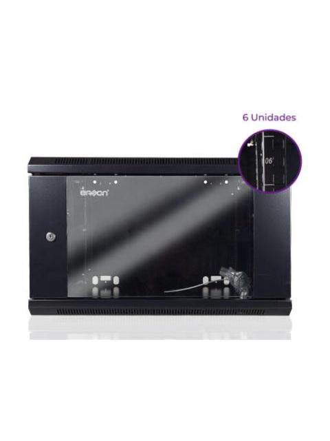 ENSON GABINETE DE PARED 6U HASTA 60KGS NEGRO - REQUIERE ENSAMBLARSE - Imagen 3
