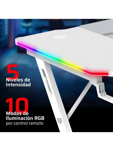 ESCRITORIO GAMER ERGONOMICO OLYMPUS SPOT GLOW MRX6000 BALAM RUSH LEGEND SERIES ESCRITORIO GAMER ERGONOMICO 140 X 60CM ILUMINACION RGB - Imagen 4