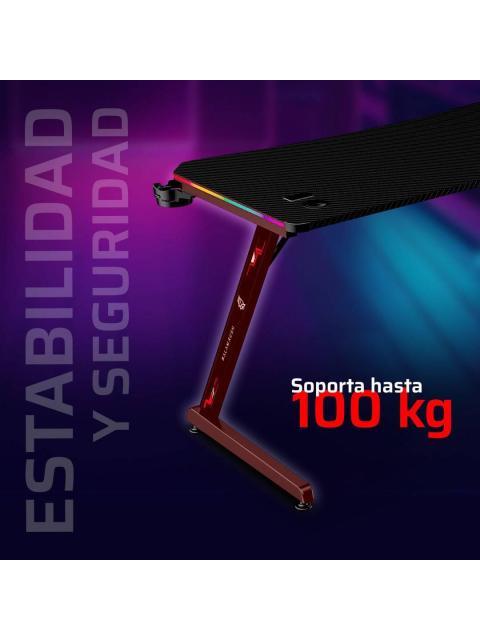 ESCRITORIO GAMER ERGONOMICO OLYMPUS SPOT GLOW PRO MRX8000 BALAM RUSH LEGEND SERIES ESCRITORIO GAMER ERGONOMICO 120 X 60CM ILUMINACION RGB PORTA VASOS - Imagen 4