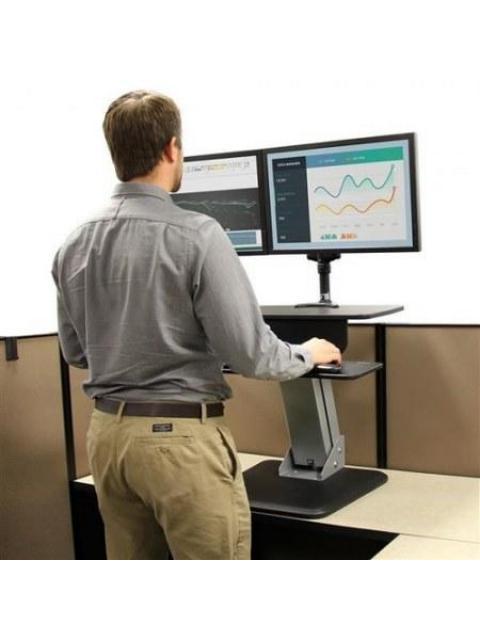 STARTECH ESTACION DE TRABAJO DE PIE Y SENTADO ARMSTS HASTA 13KG PARA MONITOR 30 NEGRO-PLATA - Imagen 4