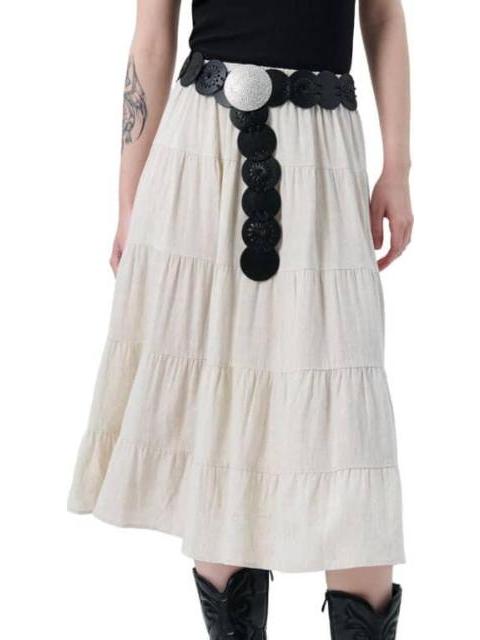 FALDA DE LINO BEIGE HOLLY LAND - Imagen 3