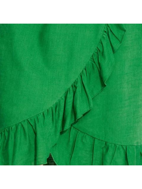 FALDA DE LINO CON VOLANTES VERDE HOLLY LAND - Imagen 5