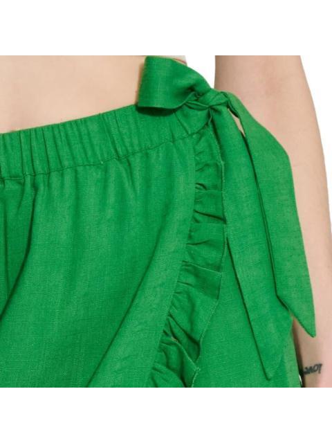 FALDA DE LINO CON VOLANTES VERDE HOLLY LAND - Imagen 6