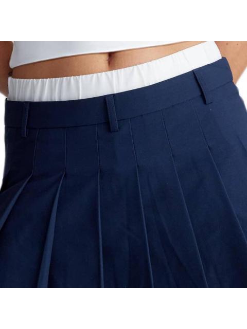 FALDA SHORT CINTURA ALTA AZUL MARINO HOLLY LAND - Imagen 4