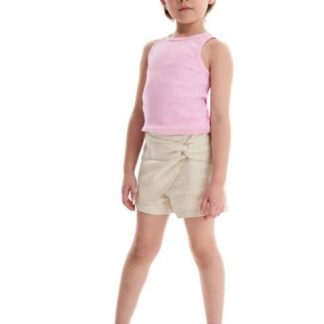 FALDA SHORT DE LINO BEIGE HOLLY LAND KIDS