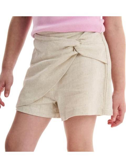 FALDA SHORT DE LINO BEIGE HOLLY LAND KIDS - Imagen 4
