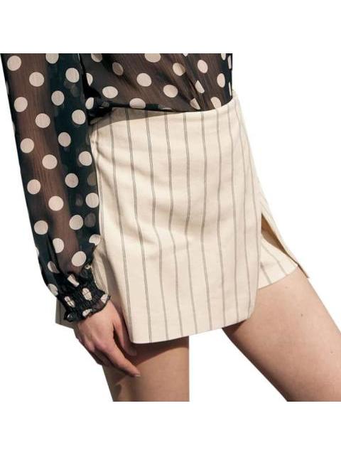 FALDA SHORT DE LINO BLANCO/NEGRO HOLLY LAND - Imagen 4