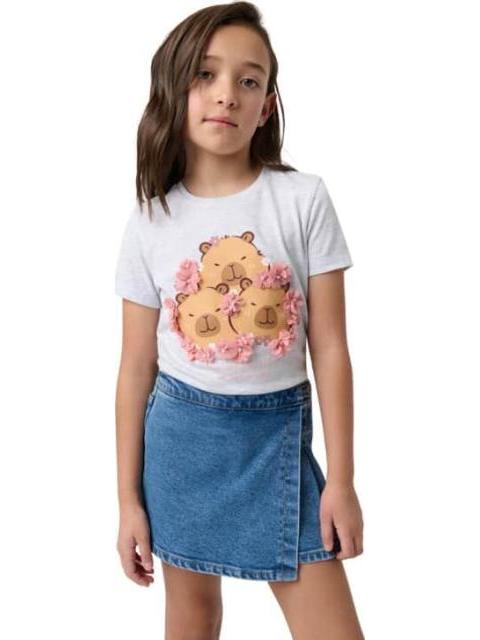 FALDA SHORT MEZCLILLA GRIS ATMOSPHERE DNM - Imagen 2