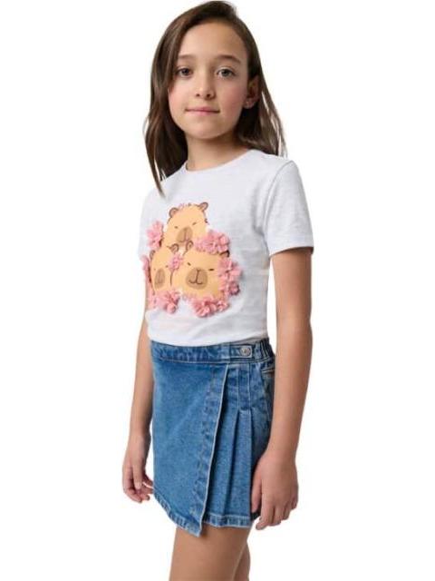 FALDA SHORT MEZCLILLA GRIS ATMOSPHERE DNM - Imagen 3
